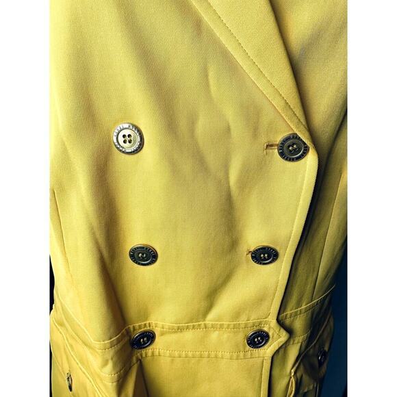 Mondi Yellow Short Sleeve Double Breasted Jacket Women's Size 46 - Picture 4 of 7